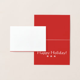 Gold Foil Winter Snow Christmas wenskaart Folie Kaarten