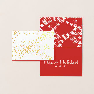 Gold Foil Winter Snow Christmas wenskaart Folie Kaarten