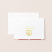 Gold Foil Winter Snow Christmas wenskaart Folie Kaarten (Met envelop)
