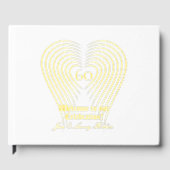 Gold Foil Wit Jubileum Gastenboek (Voorkant)