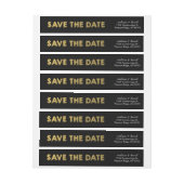 Gold Foil Wraparound Return Address Label (Vel)