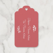 Gold Foil Wreath Christmas Gift Tag (Achterkant)