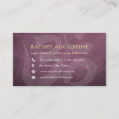 Gold Foil YOGA Human Alphabet Letters Om Symbol Visitekaartje (Achterkant)