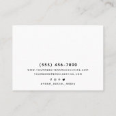 Gold Foil zwart Blauwgroen Moderne, Abstracte aang Visitekaartje (Achterkant)