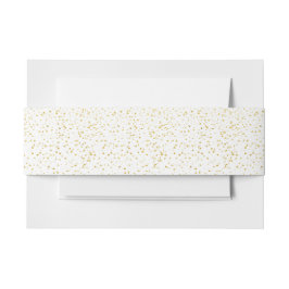 Gold foile confetti, patroon, wit, chic, elegant, uitnodigingen wikkel