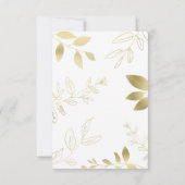 Gold Foliage Botanical Weddenschap Save the Date (Achterkant)