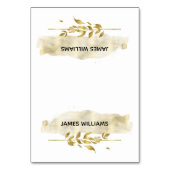 Gold Foliage-effect Weduwgoedkaarten Kaart (Achterkant)