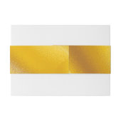 Gold Foliage en Elegant Script Wedding Uitnodigingen Wikkel (Achterkant Voorbeeld)