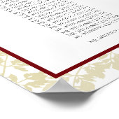 Gold Foliage Seating Chart AZ Poster (Hoek)