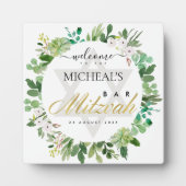 GOLD FOLIAGE WREATH STAR BAR BAT MITZVAH WELCOME FOTOPLAAT (Voorkant)