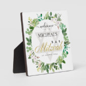 GOLD FOLIAGE WREATH STAR BAR BAT MITZVAH WELCOME FOTOPLAAT (Voorkant)
