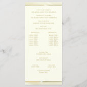 Gold Foliage Wreath Wedding Program Programmakaart (Achterkant)