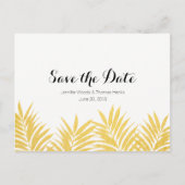 Gold Foliated Clean Simple Save the Date Briefkaar Aankondigingskaart (Voorkant)