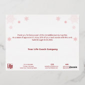 Gold Folie Accents Snowflakes Foto Vakantie Kaart (Achterkant)