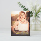 Gold Folie Afstuderen Afstudeerder Dank u Foto Bri Briefkaart (Staand voorkant)