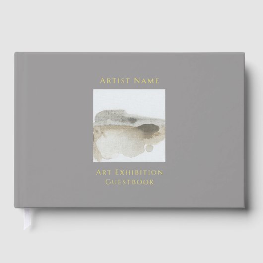 Gold Folie Art Exhibition Guestbook Gastenboek (Voorkant)