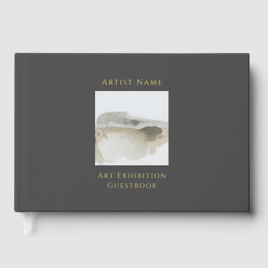 Gold Folie Art Exhibition Guestbook Gastenboek (Voorkant)