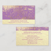 ** Gold Folie Beauty Wedding Planner Elegant Visitekaartje (Voorkant / Achterkant)