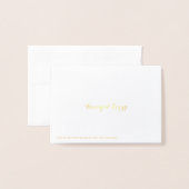 Gold Folie Bedankt Card. Simpel bedankt. Folie Kaarten (Met envelop)