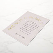 Gold Folie Brunch & Bubbly Bruids Douche Uitnodigi Folie Uitnodiging (Gedraaid)