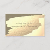 Gold Folie Brush Stroke Sparkle Lotus Visitekaartje (Achterkant)