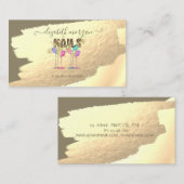 Gold Folie Brush Stroke Sparkle Nail Polish Visitekaartje (Voorkant / Achterkant)