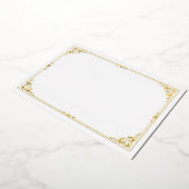 Gold Folie Certificaat Pagina Rand Lijst Victoriaa Uitnodiging (Gedraaid)
