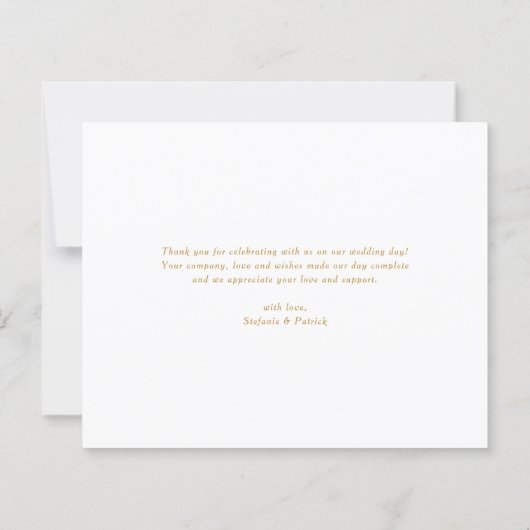 Gold Folie Confetti Stippen bruiloft bedankkaart (Achterkant)
