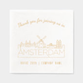 Gold Folie Custom Amsterdam Corporate Event Servet (Voorkant)