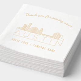 Gold Folie Custom Austin Corporate Event Servetten