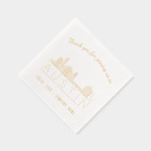 Gold Folie Custom Austin Corporate Event Servetten (Rechts)