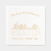 Gold Folie Custom Austin Corporate Event Servetten (Voorkant)