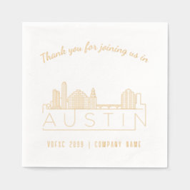 Gold Folie Custom Austin Corporate Event Servetten