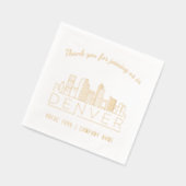 Gold Folie Custom Denver Corporate Event Servetten (Links)