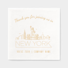 Gold Folie Custom New York Corporate Event Servett Folie Servetten