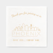Gold Folie Custom Phoenix Corporate Event Servette Servetten (Voorkant)