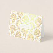 Gold Folie Damask Persoonlijke Stationery Folie Kaarten (Voorkant)