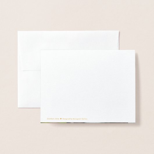 Gold Folie Eenvoudig Script Trouwen Dank u Foto Folie Kaarten (Met envelop)