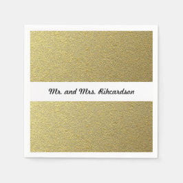 Gold Folie Effect bruiloft Servetten