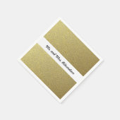 Gold Folie Effect bruiloft Servetten (Hoek)