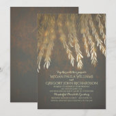  Gold Folie Effect Willow Tree Wedding Kaart (Voorkant / Achterkant)