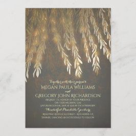 Gold Folie Effect Willow Tree Wedding Kaart