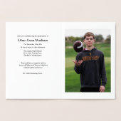 Gold Folie en Foto Afstuderen Aankondiging (Binnen)