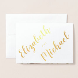 Gold Folie Engagement Party Uitnodiging Fotonamen