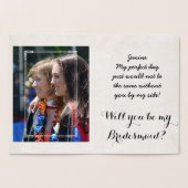 Gold Folie Gepersonaliseerde Bruidsmeisje Kaart (Binnen)