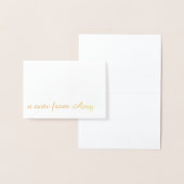 Gold Folie Gepersonaliseerde Note Kaart (Display)
