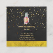 *~* Gold Folie Gouden Glitter Nail Art Polish Vierkante Visitekaartje (Achterkant)