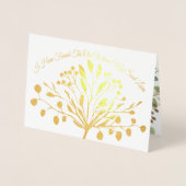 Gold Folie Greenery Geometrische bruiloft uitnodig Folie Kaarten (Voorkant)