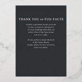 Gold Folie Lotus Flower Indian Wedding Menu Kaart (Achterkant)