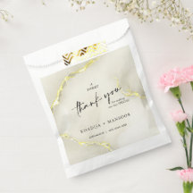 Gold Folie Marmeren Textuur Trouwen Dank u